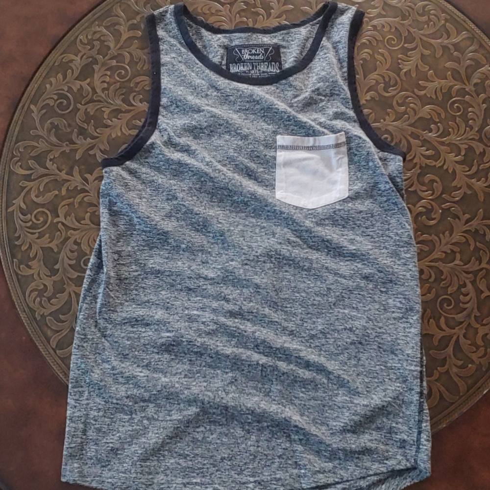 Broken threads Basic grey tank top-Size(m)
